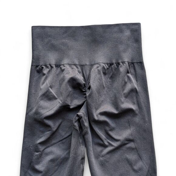 Bluee Seamless High Waist Squat Proof Contour Leggings Sz S Midnight Black - Picture 8 of 9